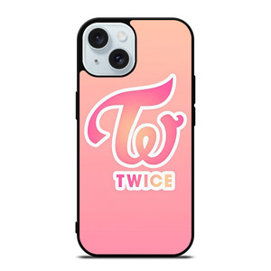 TWICE KPOP LOGO PINK iPhone 15 Case Cover TWICE KPOP LOGO PINK iPhone 15 Case Cover