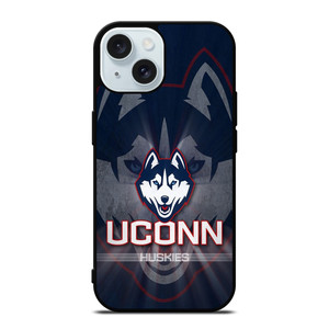 UCONN HUSKIES BASKETBALL METAL LOGO iPhone 15 Case Cover UCONN HUSKIES BASKETBALL METAL LOGO iPhone 15 Case Cover