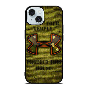 UNDER ARMOUR BUILD YOUR TEMPLE iPhone 15 Case Cover UNDER ARMOUR BUILD YOUR TEMPLE iPhone 15 Case Cover