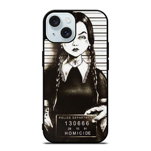 WEDNESDAY ADAMS MUGSHOT iPhone 15 Case Cover WEDNESDAY ADAMS MUGSHOT iPhone 15 Case Cover
