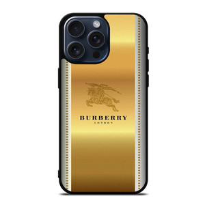 BURBERRY LONDON GOLD LOGO iPhone 15 Pro Max Case Cover