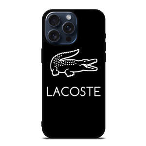 LACOSTE BLACK LINE ART LOGO iPhone 15 Pro Max Case Cover LACOSTE BLACK LINE ART LOGO iPhone 15 Pro Max Case Cover