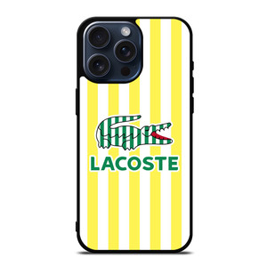 LACOSTE YELLOW STRIPE iPhone 15 Pro Max Case Cover LACOSTE YELLOW STRIPE iPhone 15 Pro Max Case Cover