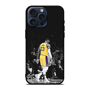 LEBRON JAMES LA LAKERS BLACK WHITE iPhone 15 Pro Max Case Cover