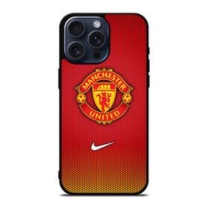 MANCHESTER UNITED NIKE RED CARBON iPhone 15 Pro Max Case Cover