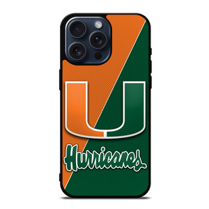 MIAMI HURRICANES LOGO CARBON iPhone 15 Pro Max Case Cover MIAMI HURRICANES LOGO CARBON iPhone 15 Pro Max Case Cover