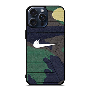 NIKE SWOOSH CAMO ARMY iPhone 15 Pro Max Case Cover NIKE SWOOSH CAMO ARMY iPhone 15 Pro Max Case Cover