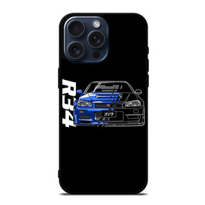 NISSAN GTR R34 ILLUSTRATION iPhone 15 Pro Max Case Cover
