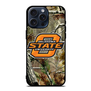 OKLAHOMA STATE UNIVERSITY CAMO LOGO iPhone 15 Pro Max Case Cover