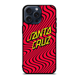 SANTA CRUZ SKATEBOARD WAVY RED iPhone 15 Pro Max Case Cover