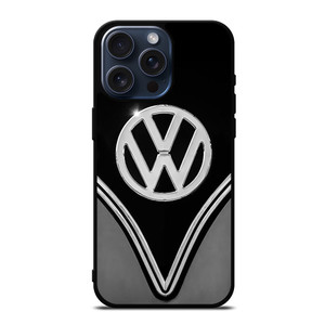 VW VOLKSWAGEN BLACK CHROME EMBLEM iPhone 15 Pro Max Case Cover
