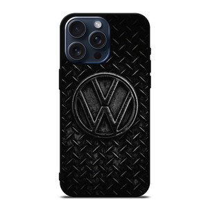VW VOLKSWAGEN BLACK METAL EMBLEM iPhone 15 Pro Max Case Cover
