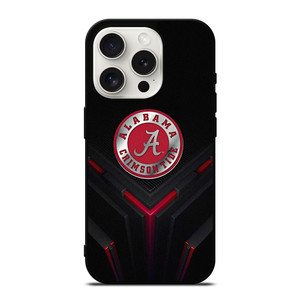 ALABAMA CRIMSON TIDE METAL BADGE iPhone 15 Pro Case Cover