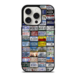 ALL STATES LICENSE PLATE COLLAGE iPhone 15 Pro Case Cover ALL STATES LICENSE PLATE COLLAGE iPhone 15 Pro Case Cover