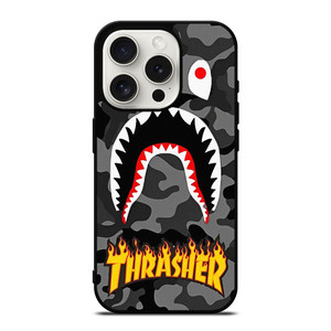 BAPE SHARK THRASHER CAMO iPhone 15 Pro Case Cover