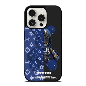 BEAR BRICK KAWS ROBOT BLUE iPhone 15 Pro Case Cover BEAR BRICK KAWS ROBOT BLUE iPhone 15 Pro Case Cover