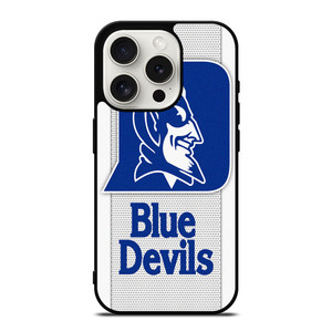 DUKE BLUE DEVILS WHITE EMBLEM iPhone 15 Pro Case Cover