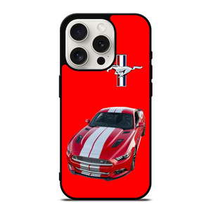 FORD MUSTANG RED CAR EMBLEM iPhone 15 Pro Case Cover FORD MUSTANG RED CAR EMBLEM iPhone 15 Pro Case Cover