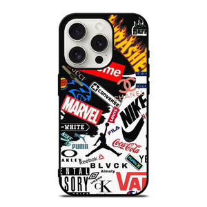 HYPE BEAST FASHION BRAND LOGO COLLAGE iPhone 15 Pro Case Cover HYPE BEAST FASHION BRAND LOGO COLLAGE iPhone 15 Pro Case Cover