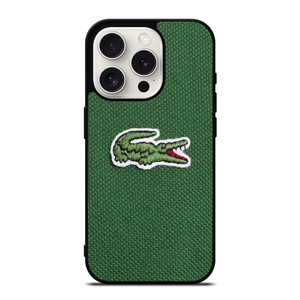 LACOSTE CROCODILE FABRIC LOGO  iPhone 15 Pro Case Cover