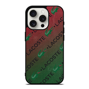 LACOSTE CROCODILE LOGO PATTERN  iPhone 15 Pro Case Cover