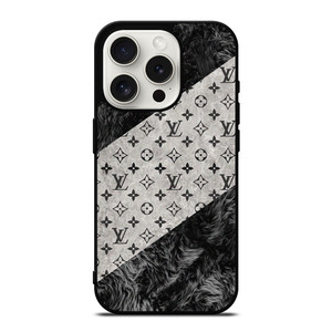 LOUIS VUITTON BLACK FURRY iPhone 15 Pro Case Cover LOUIS VUITTON BLACK FURRY iPhone 15 Pro Case Cover