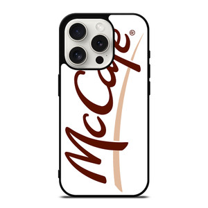 MCDONALD MCCAFE LOGO WHITE  iPhone 15 Pro Case Cover