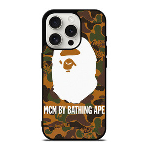 MCM BAPE BATHING APE CAMO iPhone 15 Pro Case Cover MCM BAPE BATHING APE CAMO iPhone 15 Pro Case Cover