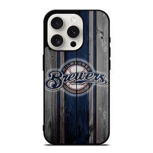 MILWAUKEE BREWERS BASEBALL WOODEN LOGO  iPhone 15 Pro Case Cover MILWAUKEE BREWERS BASEBALL WOODEN LOGO  iPhone 15 Pro Case Cover