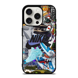 NIKE AIR JORDAN SNEAKERS COLLAGE  iPhone 15 Pro Case Cover NIKE AIR JORDAN SNEAKERS COLLAGE  iPhone 15 Pro Case Cover
