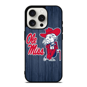 OLE MISS REBELS WOOD ICON iPhone 15 Pro Case Cover OLE MISS REBELS WOOD ICON iPhone 15 Pro Case Cover