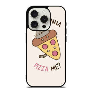 PUSHEEN THE CAT PIZZA iPhone 15 Pro Case Cover