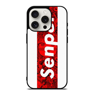 SENPAI ANIME STRIPE LOGO iPhone 15 Pro Case Cover
