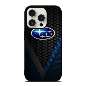 SUBARU BLUE CARBON EMBLEM iPhone 15 Pro Case Cover