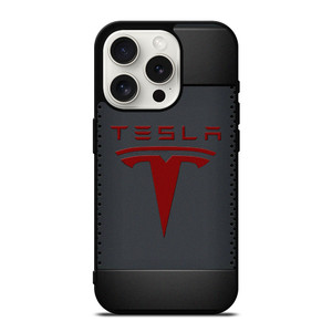 TESLA METAL CARBON LOGO iPhone 15 Pro Case Cover