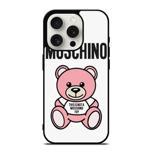 THIS IS NOT MOSCHINO TOY BEAR PINK iPhone 15 Pro Case Cover THIS IS NOT MOSCHINO TOY BEAR PINK iPhone 15 Pro Case Cover