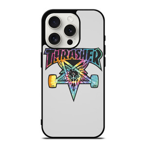 THRASHER SKATEBOARD TIE DYE LOGO iPhone 15 Pro Case Cover