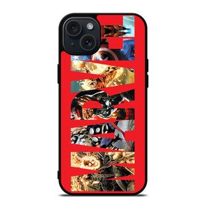 ALL MARVEL SUPERHERO LOGO iPhone 15 Plus Case Cover ALL MARVEL SUPERHERO LOGO iPhone 15 Plus Case Cover