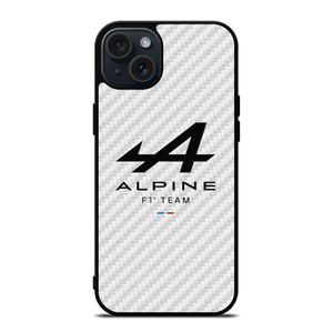 ALPINE F1 TEAM FORMULA ONE WHITE CARBON iPhone 15 Plus Case Cover