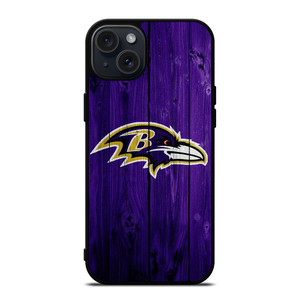 BALTIMORE RAVENS WOOD LOGO iPhone 15 Plus Case Cover