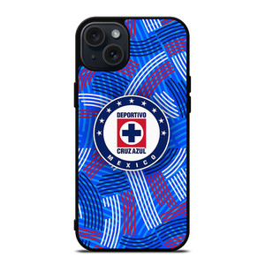 DEPORTIVO CRUZ AZUL MEXICO FOOTBALL ABSTRACT iPhone 15 Plus Case Cover