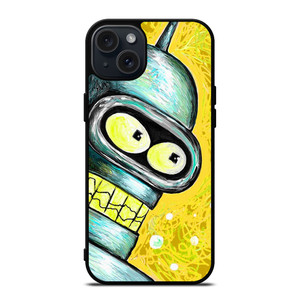 FUTURAMA BENDER CARTOON PAINTED iPhone 15 Plus Case Cover FUTURAMA BENDER CARTOON PAINTED iPhone 15 Plus Case Cover