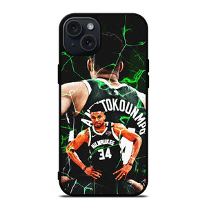 GIANNIS ANTETOKOUNMPO NBA MILWAUKEE BUCKS  iPhone 15 Plus Case Cover GIANNIS ANTETOKOUNMPO NBA MILWAUKEE BUCKS  iPhone 15 Plus Case Cover