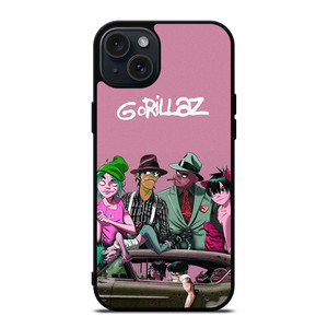 GORILLAZ BAND PINK iPhone 15 Plus Case Cover GORILLAZ BAND PINK iPhone 15 Plus Case Cover