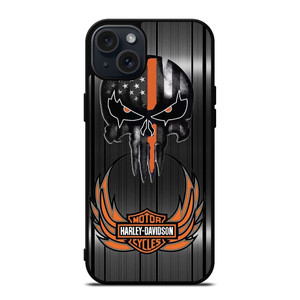 HARLEY DAVIDSON THE PUNISHER METAL  iPhone 15 Plus Case Cover HARLEY DAVIDSON THE PUNISHER METAL  iPhone 15 Plus Case Cover