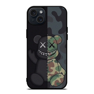 KAWS BLACK CAMO  iPhone 15 Plus Case Cover