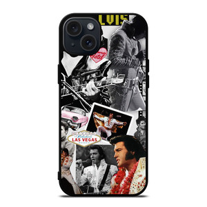 KING OF ROCK ELVIS PRESLEY COLLAGE  iPhone 15 Plus Case Cover
