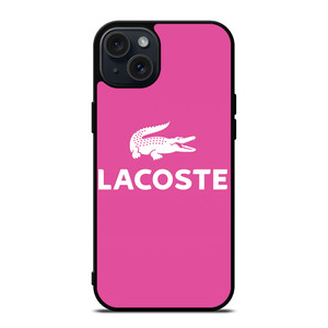 LACOSTE PINK LOGO  iPhone 15 Plus Case Cover