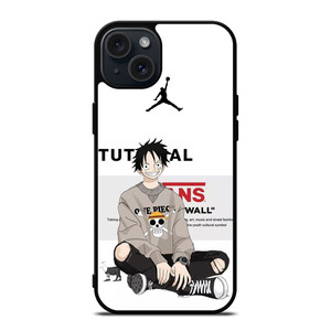 LUFFY D MONKEY ONE PIECE AIR JORDAN  iPhone 15 Plus Case Cover