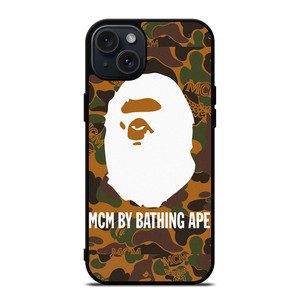 MCM BAPE BATHING APE CAMO  iPhone 15 Plus Case Cover